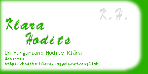 klara hodits business card